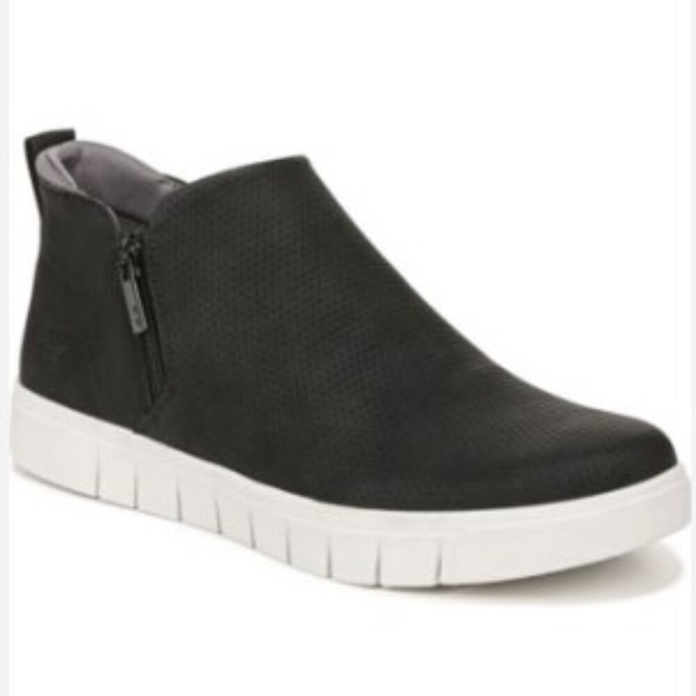 Ryka Womens Hensley 2 Black Faux Suede Comfort Perforated Booties Shoes NIB